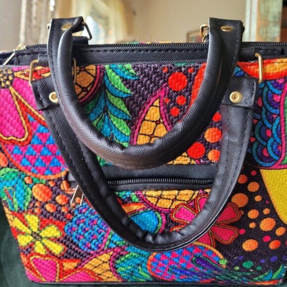 Belo Horizonte since 1965 colorful flower print handbag - Picture 3 of 7